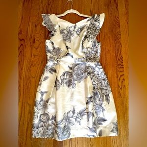 Zimmermann White and Gray Floral Mini Dress
